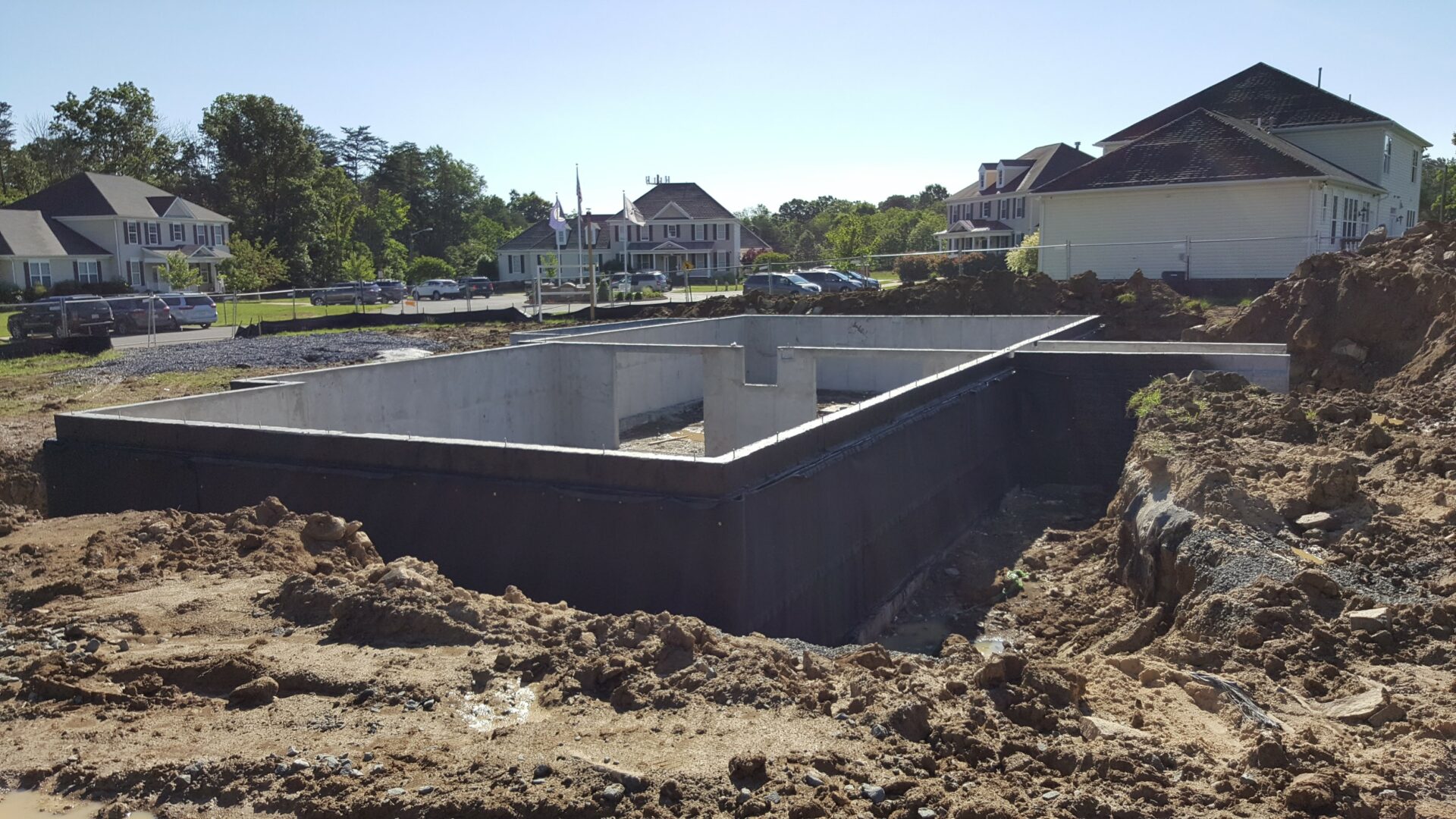 A basement concrete layout