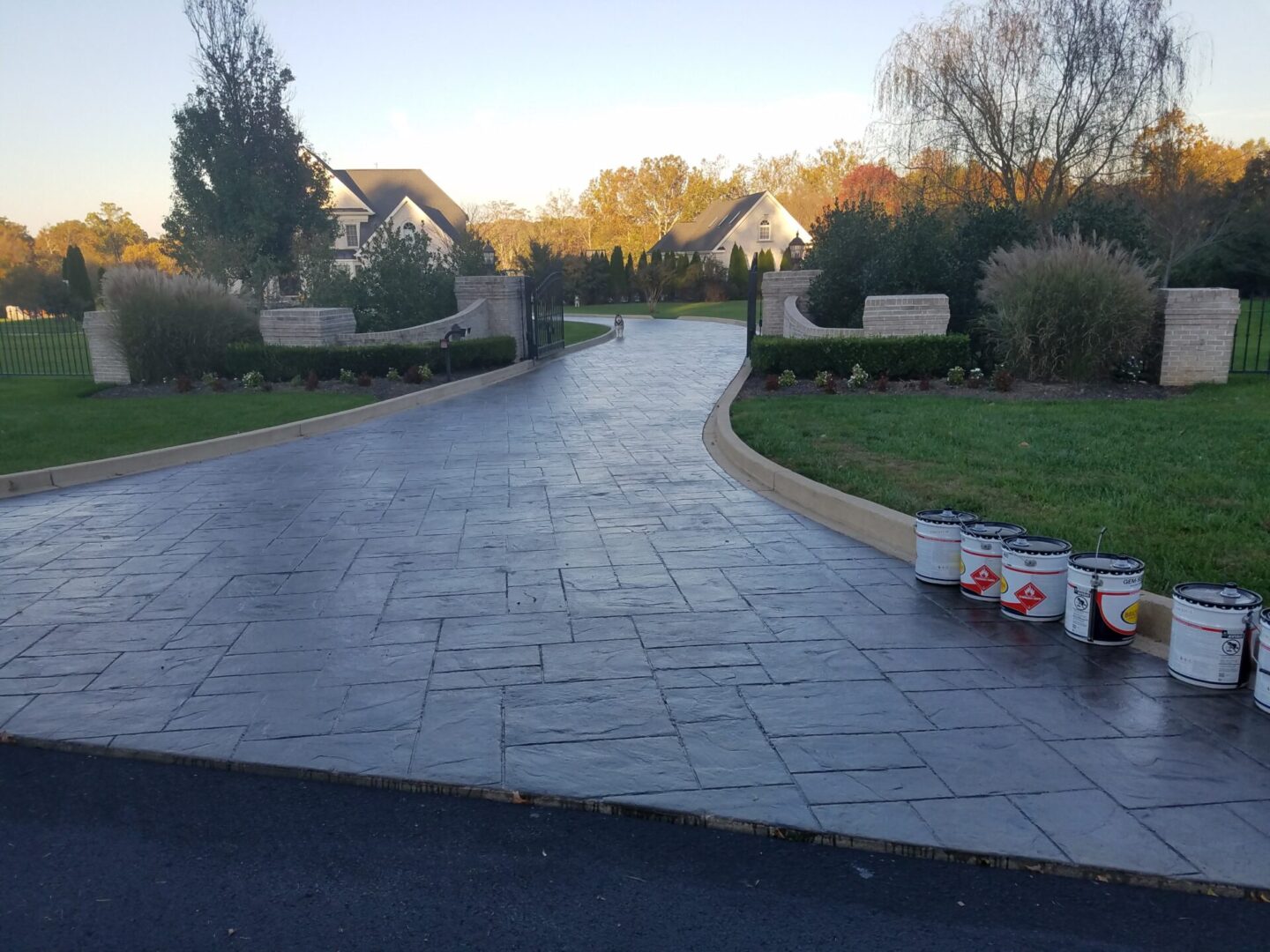 An entrance to a high-end property