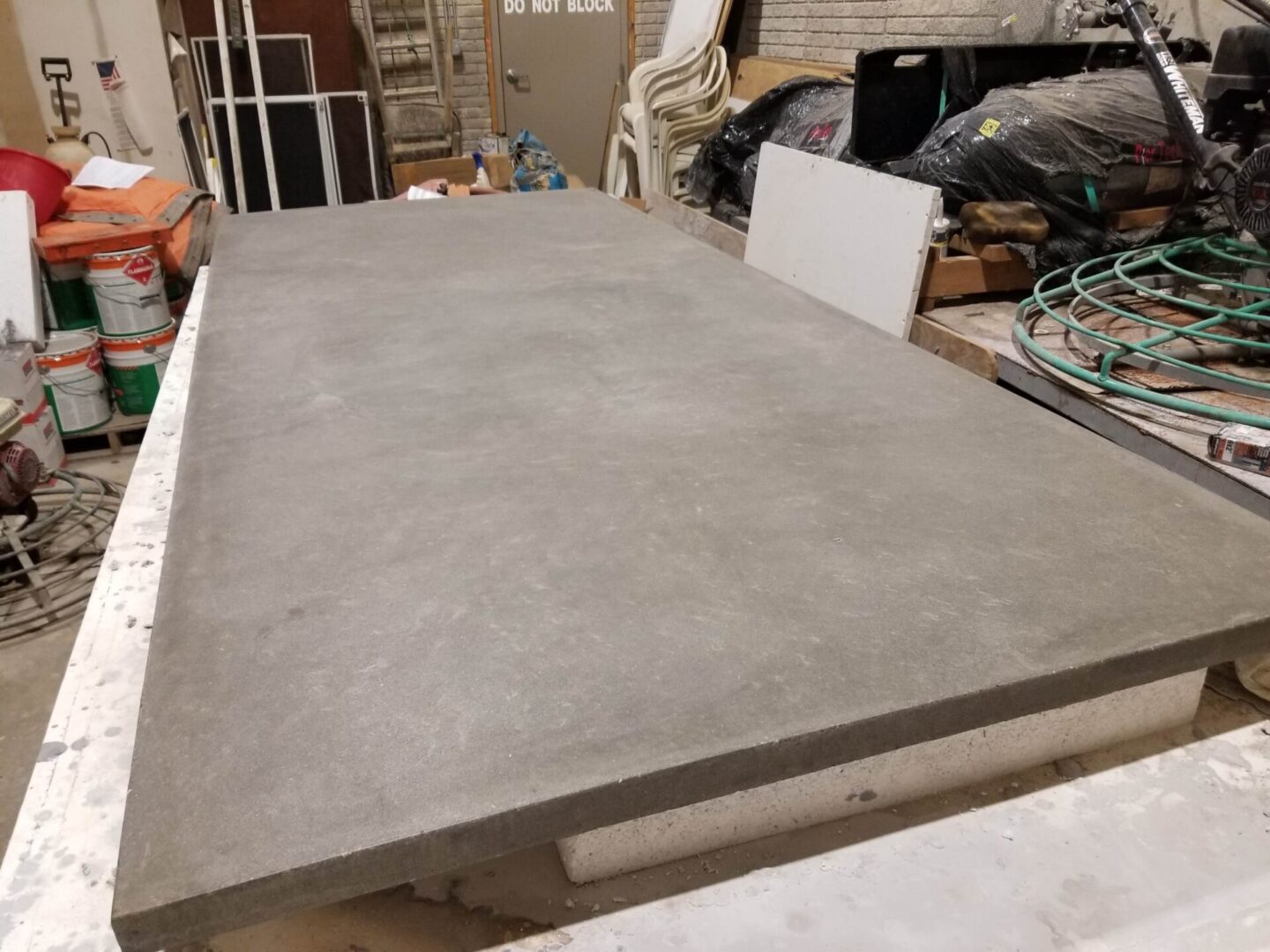 A concrete slab for a surface