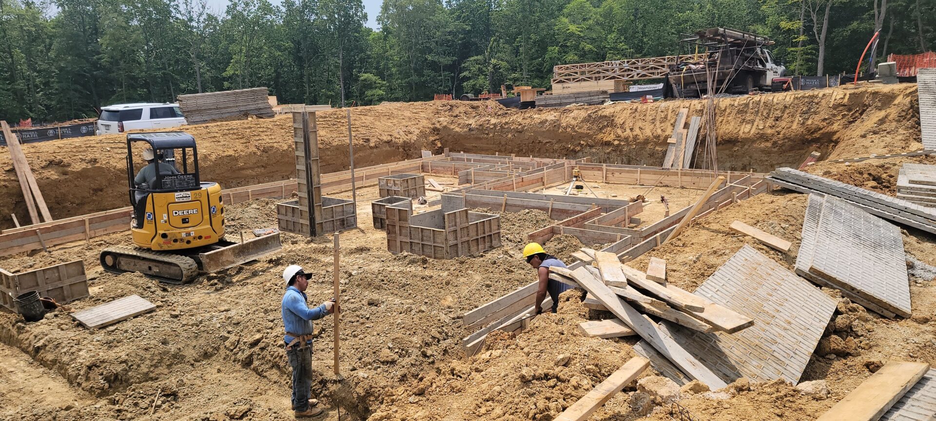 People working on a construction project