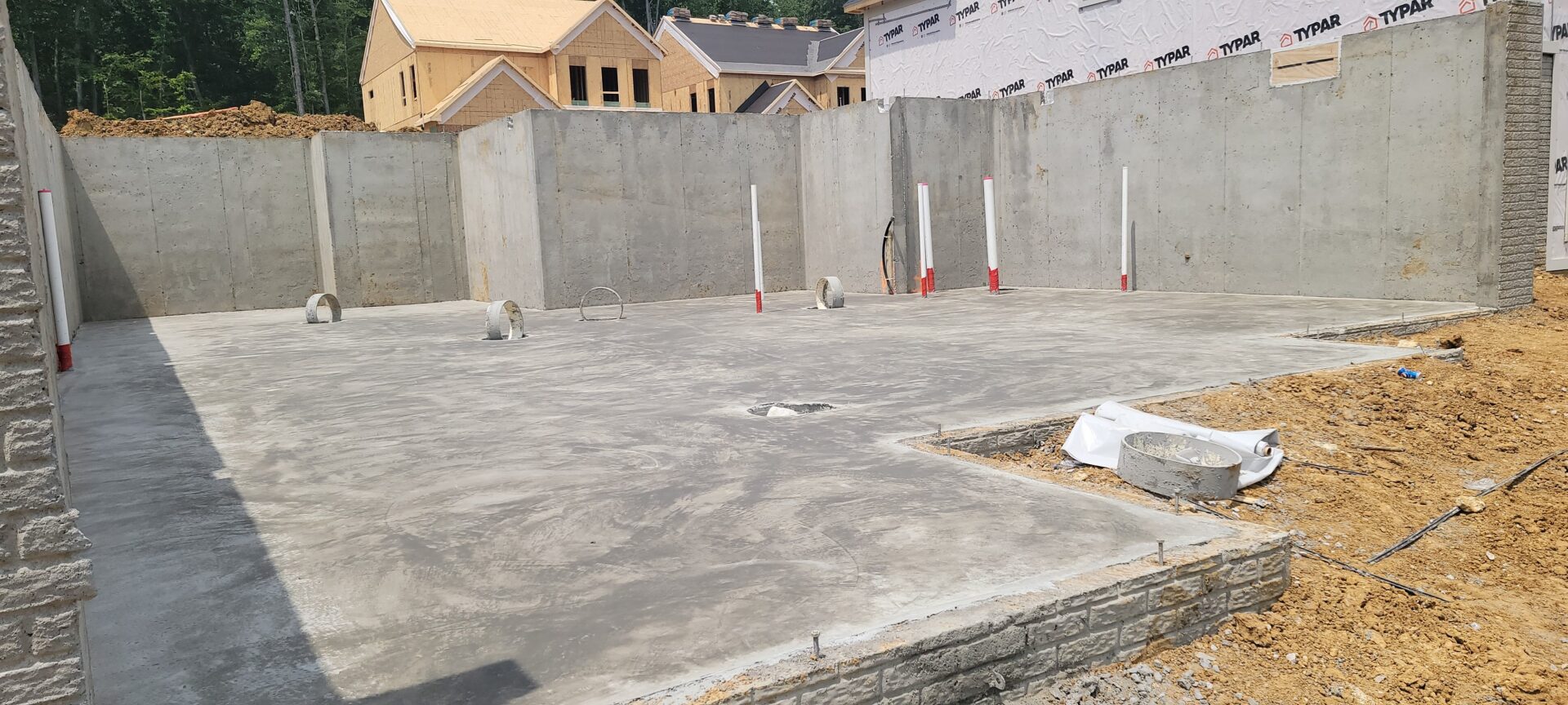 A concrete level of a property