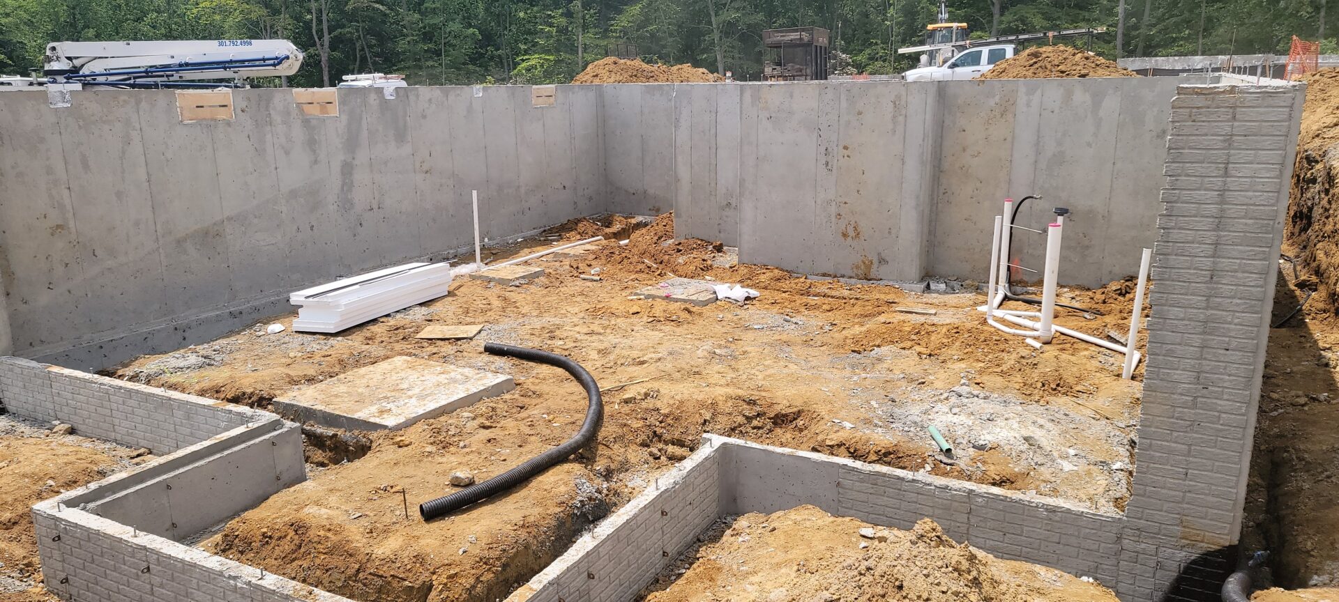 A concrete level under construction